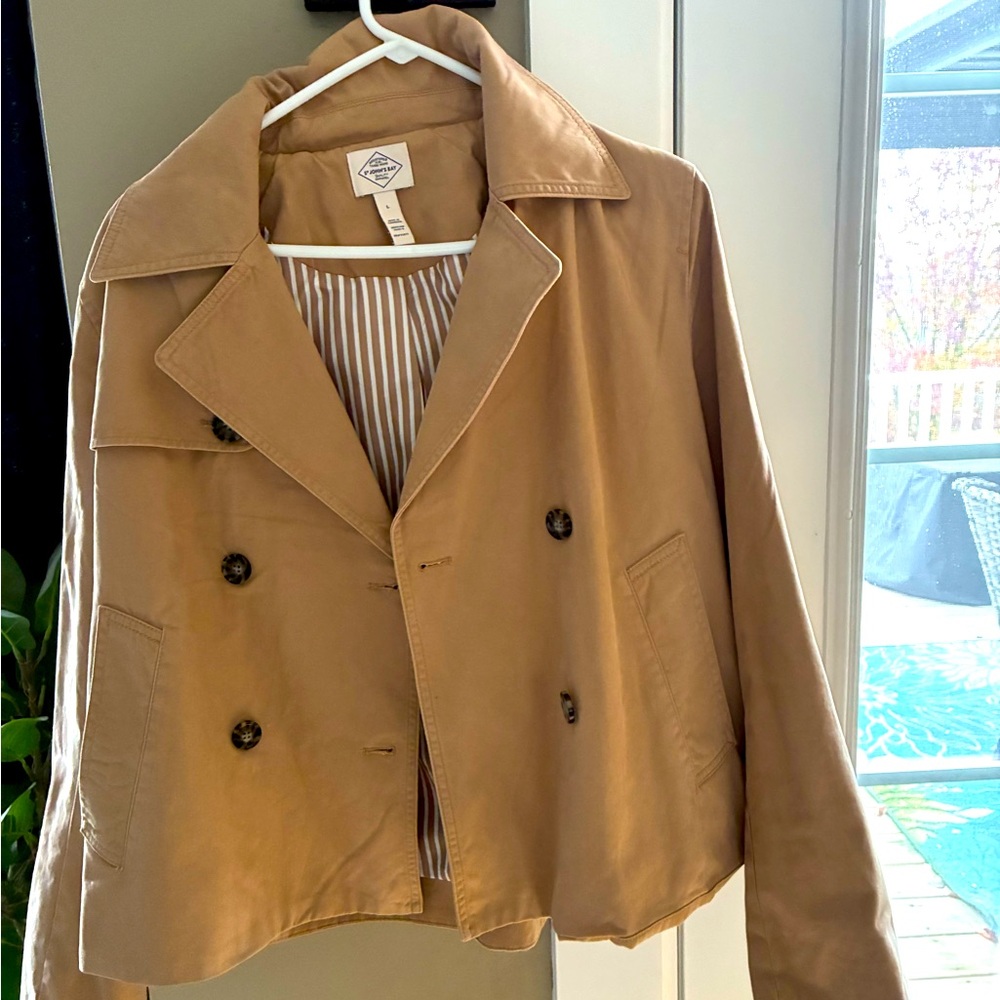Jacket worn once beige double breasted super cute